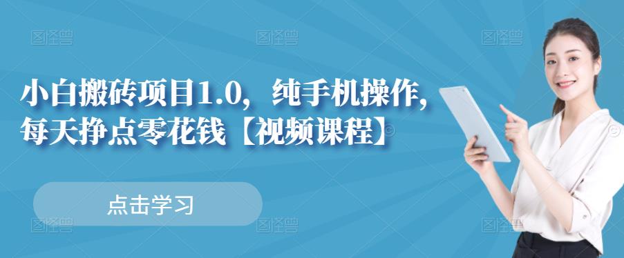 小白搬砖项目1.0，纯手机操作，每天兼职挣点零花钱-网创客