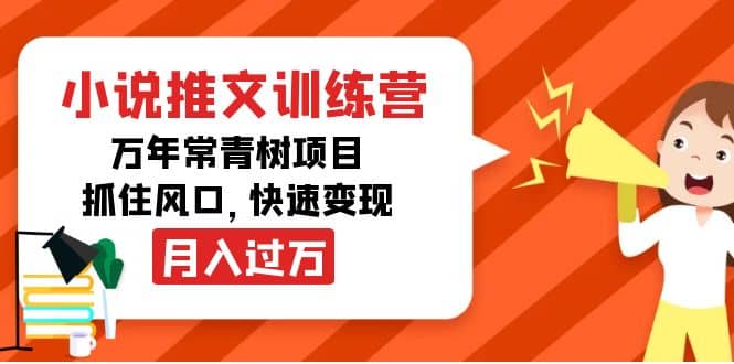 小说推文训练营，万年常青树项目，抓住风口-网创客