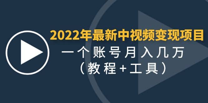 2022年最新中视频变现最稳最长期的项目（教程 工具）-网创客