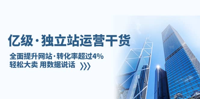 独立站运营干货：全面提升网站·转化率超过4%，轻松大卖 用数据说话-网创客