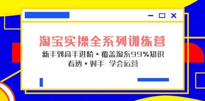 淘宝实操全系列训练营 新手到高手进阶·覆盖·99%知识 看透·对手 学会运营-网创客