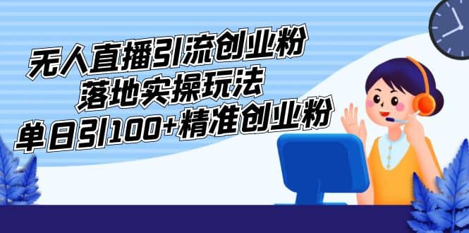 外面收费3980的无人直播引流创业粉落地实操玩法，单日引100 精准创业粉-宝贝POS网