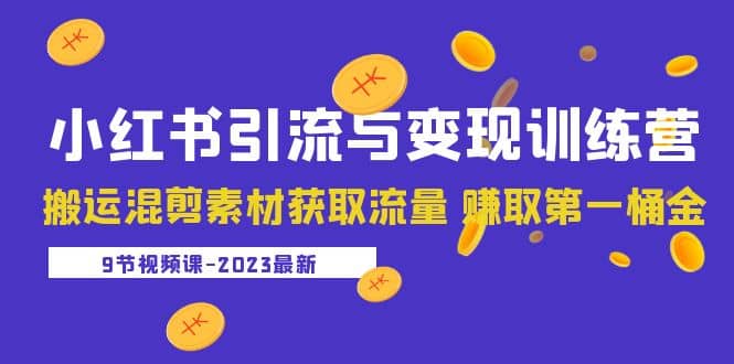 2023小红书引流与变现训练营：搬运混剪素材获取流量 赚取第一桶金（9节课）-网创客