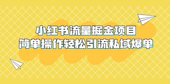 外面收费398小红书流量掘金项目，简单操作轻松引流私域爆单-网创客