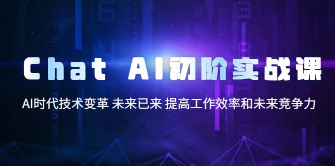 Chat AI初阶实战课，AI时代技术变革 未来已来 提高工作效率和未来竞争力-网创客