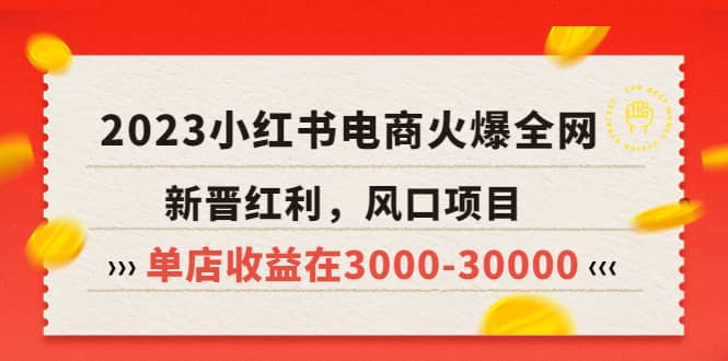 2023小红书电商火爆全网，新晋红利，风口项目，单店收益在3000-30000-网创客