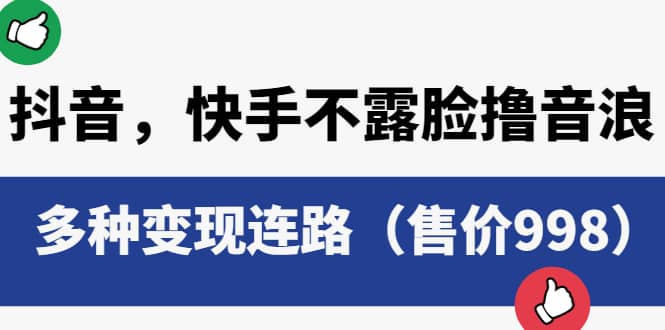 抖音，快手不露脸撸音浪项目，多种变现连路（售价998）-宝贝POS网