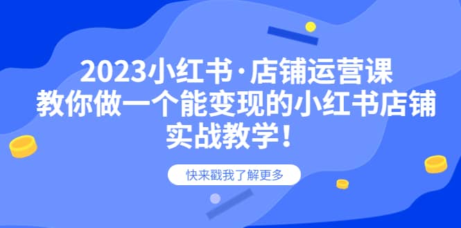 2023小红书·店铺运营课，教你做一个能变现的小红书店铺，20节-实战教学-网创客