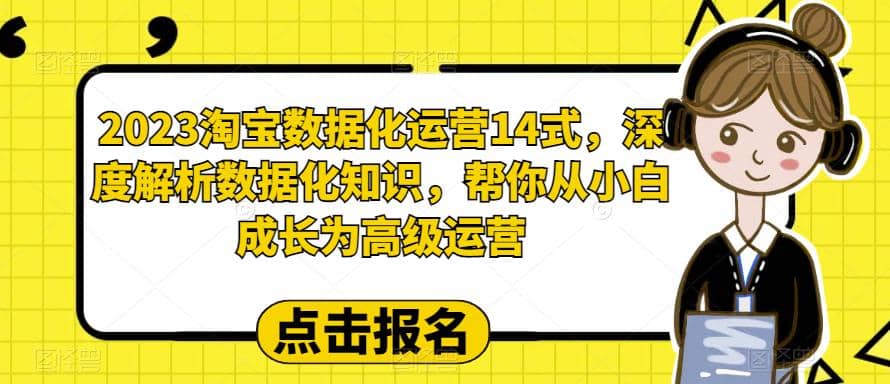 2023淘宝数据化-运营 14式，深度解析数据化知识，帮你从小白成长为高级运营-网创客