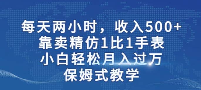 两小时，收入500 ，靠卖精仿1比1手表，小白轻松月入过万！保姆式教学-宝贝POS网