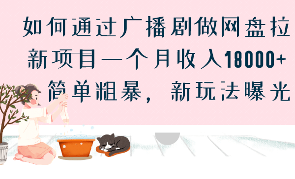 如何通过广播剧做网盘拉新项目一个月收入18000 ，简单粗暴，新玩法曝光-宝贝POS网