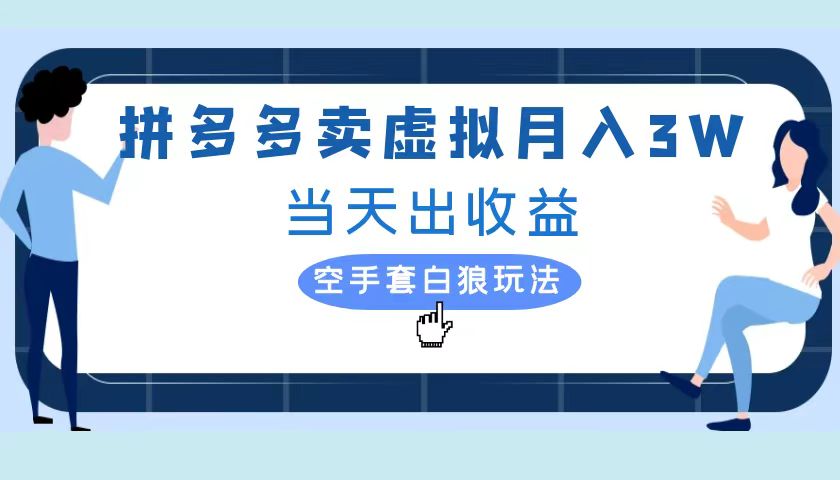 拼多多虚拟项目，单人月入3W+，实操落地项目-网创客